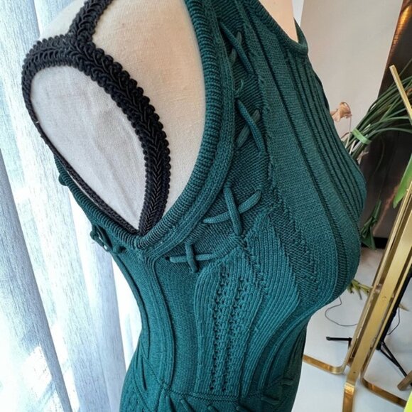 Rono Kobo Emerald Green Knit Dress - Picture 6 of 15